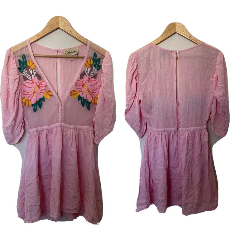 Cleobella Hayden Mini Dress in Pink Size XS - Picture 4 of 6